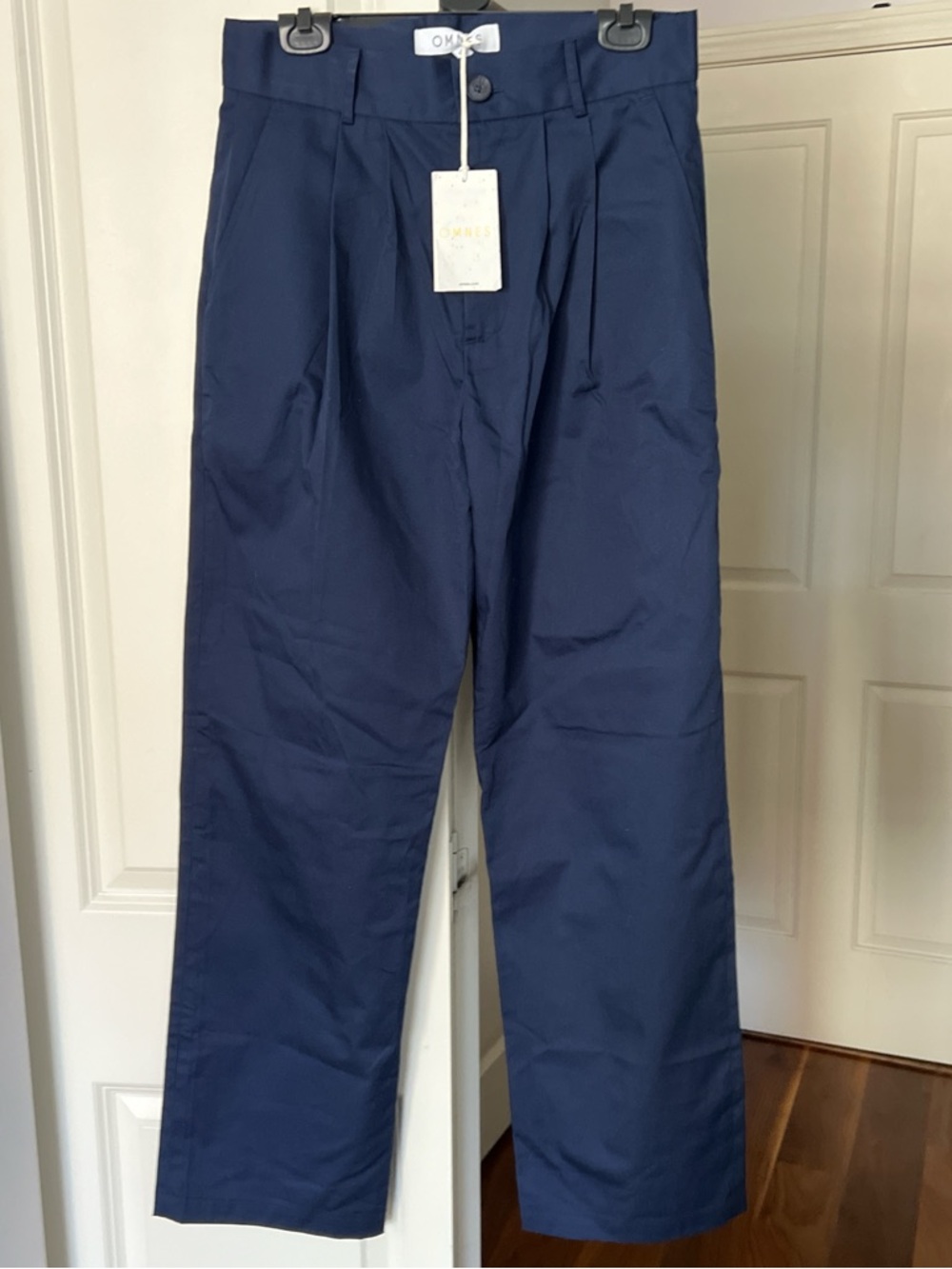 Navy Pleated Dress Pants. UK size 12 (US size 8)